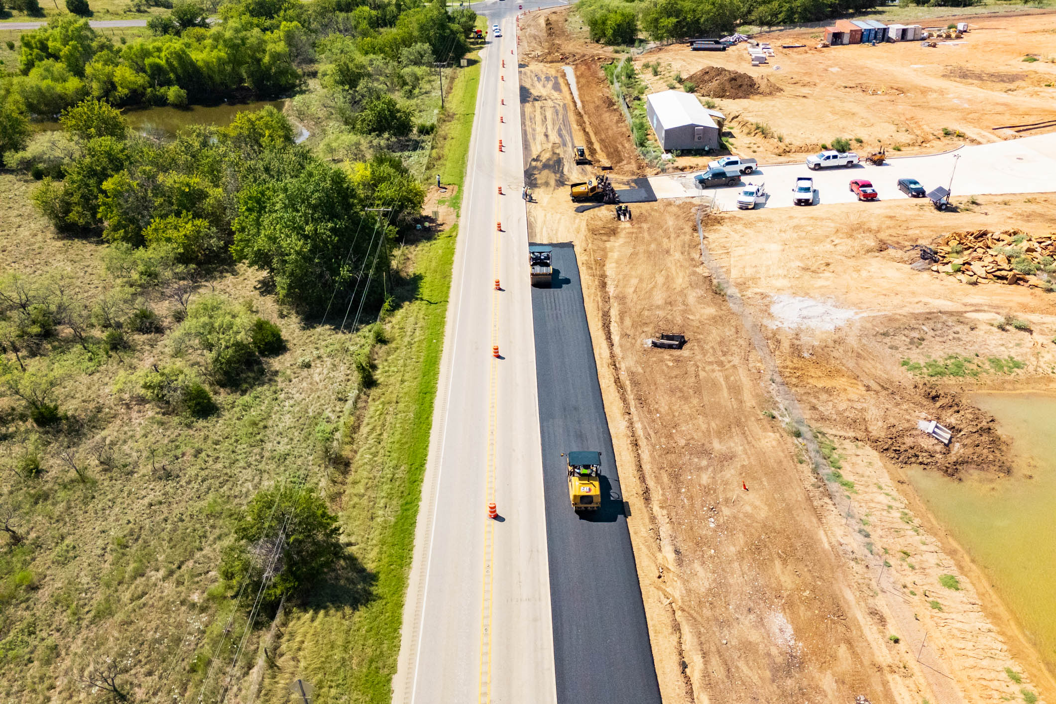 Laying Asphalt Creek Multifamily Project
