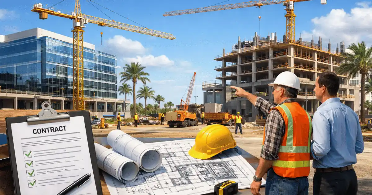 Construction workers discussing the 3 Things to Know Before Choosing a Pricing Model