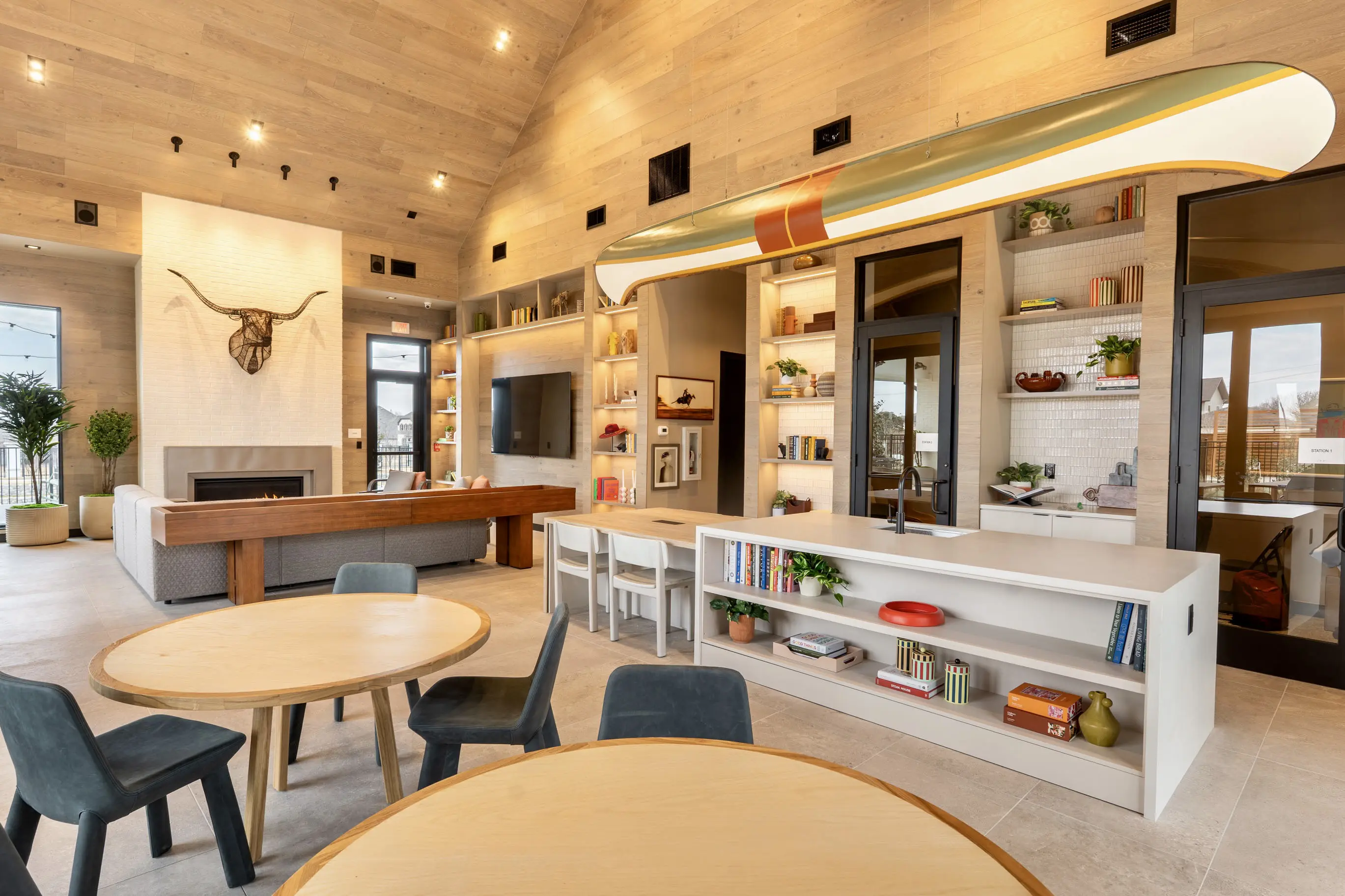 Clubhouse interior at Oxenfree at Stonebriar in Frisco Texas